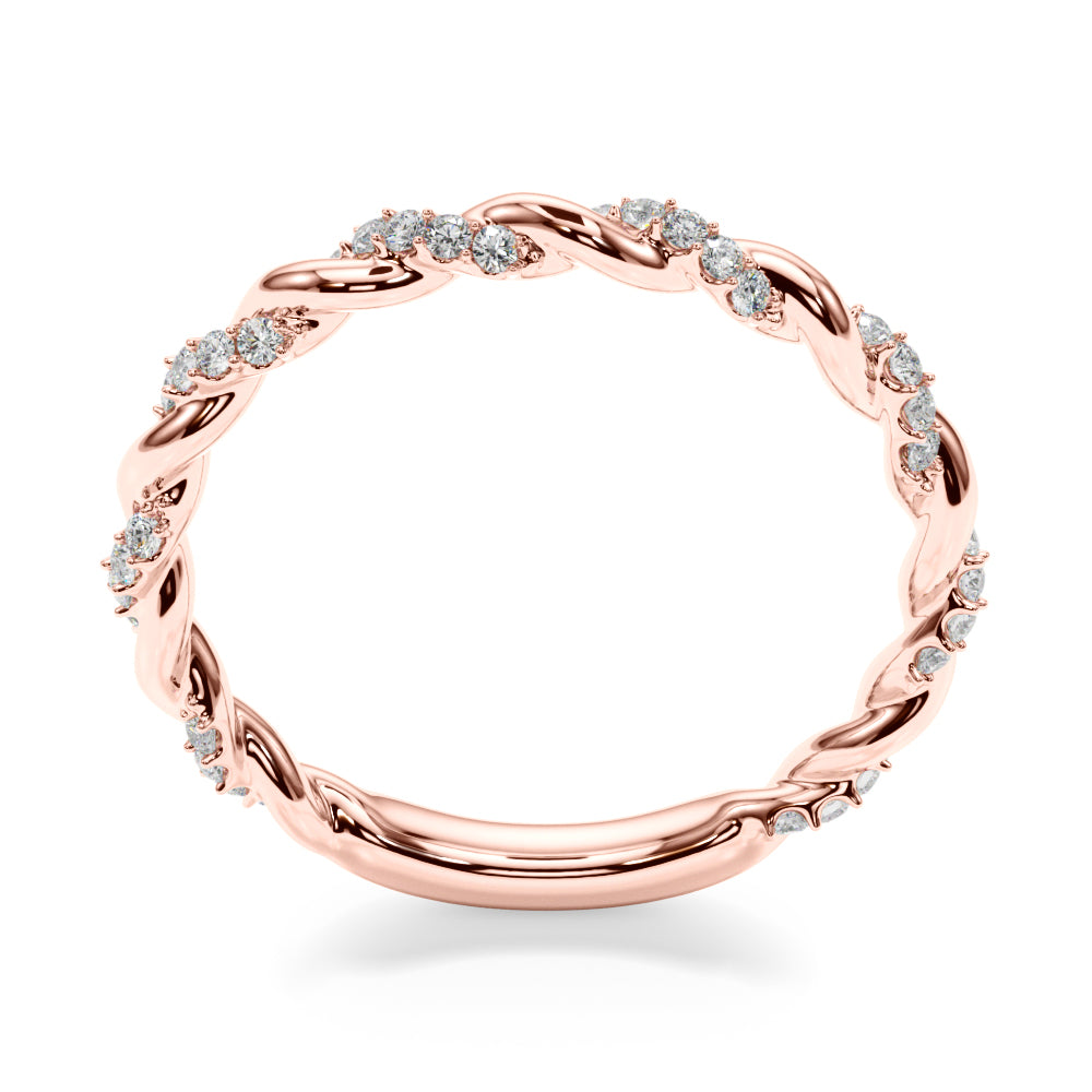 Twisted Diamond Eternity Band