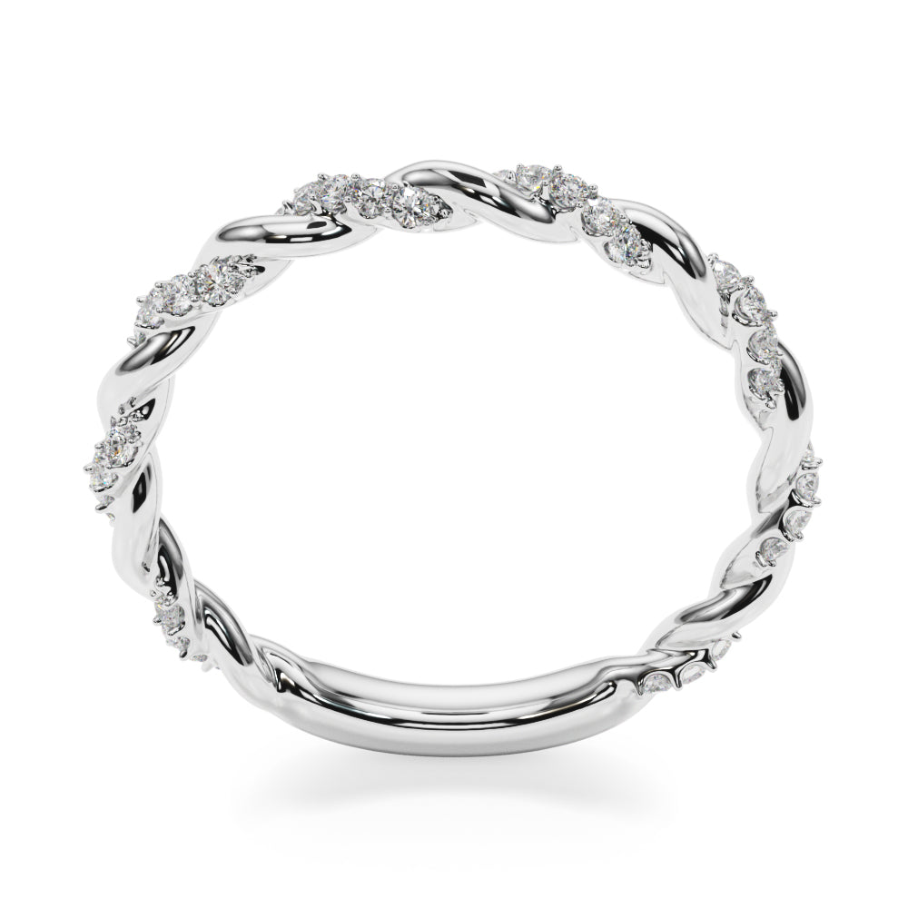 Twisted Diamond Eternity Band