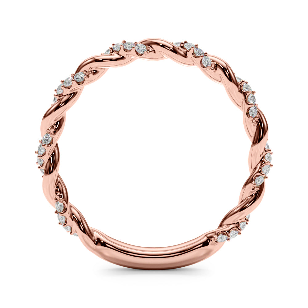 Twisted Diamond Eternity Band