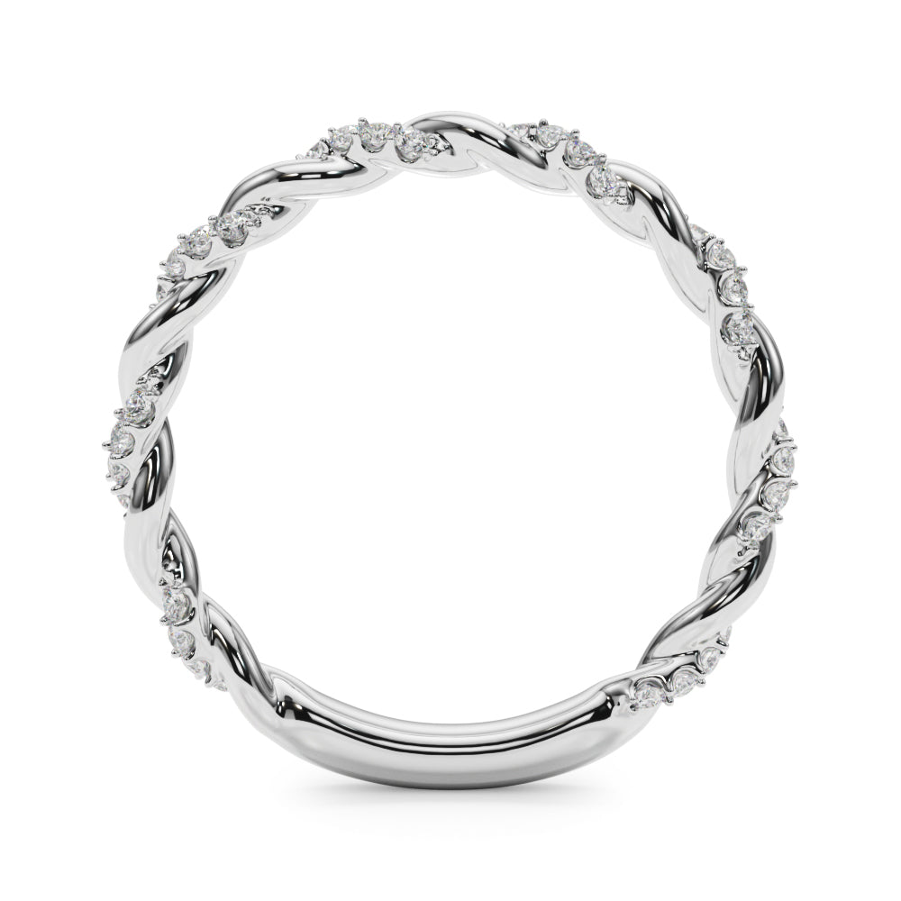 Twisted Diamond Eternity Band