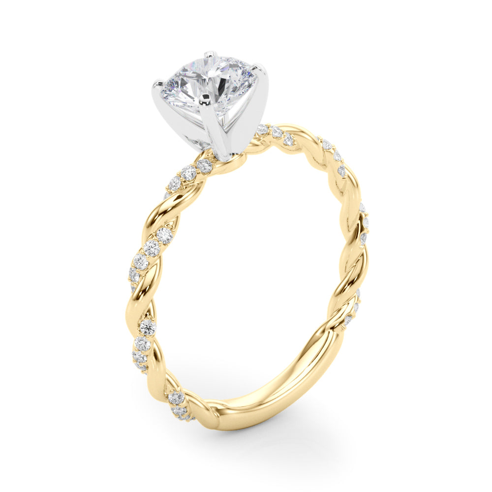 Engagement Ring with Twisted Shank