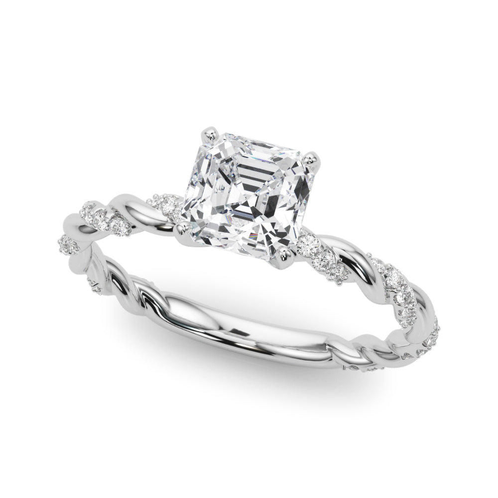 Engagement Ring with Twisted Shank