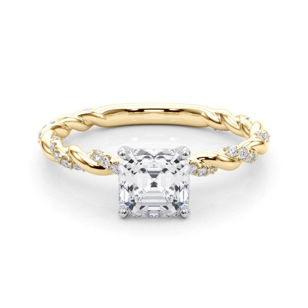 Engagement Ring with Twisted Shank