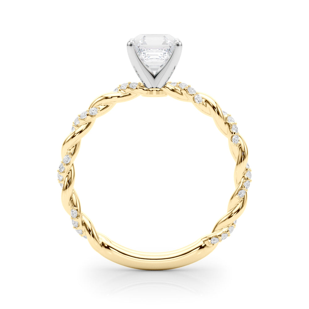 Engagement Ring with Twisted Shank