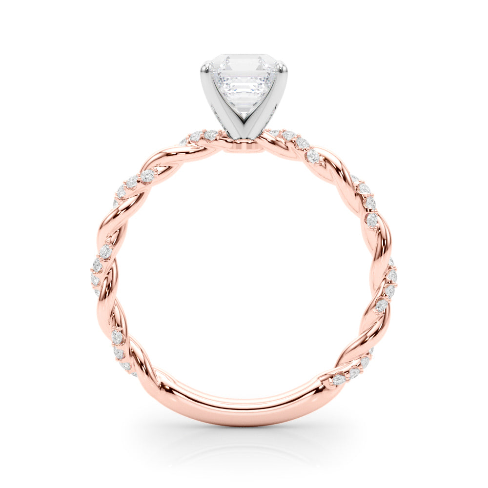Engagement Ring with Twisted Shank