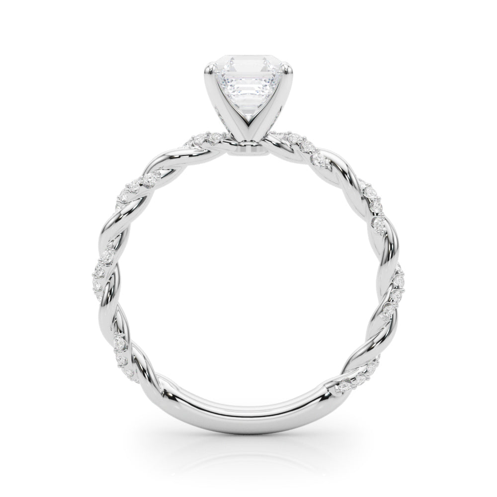 Engagement Ring with Twisted Shank