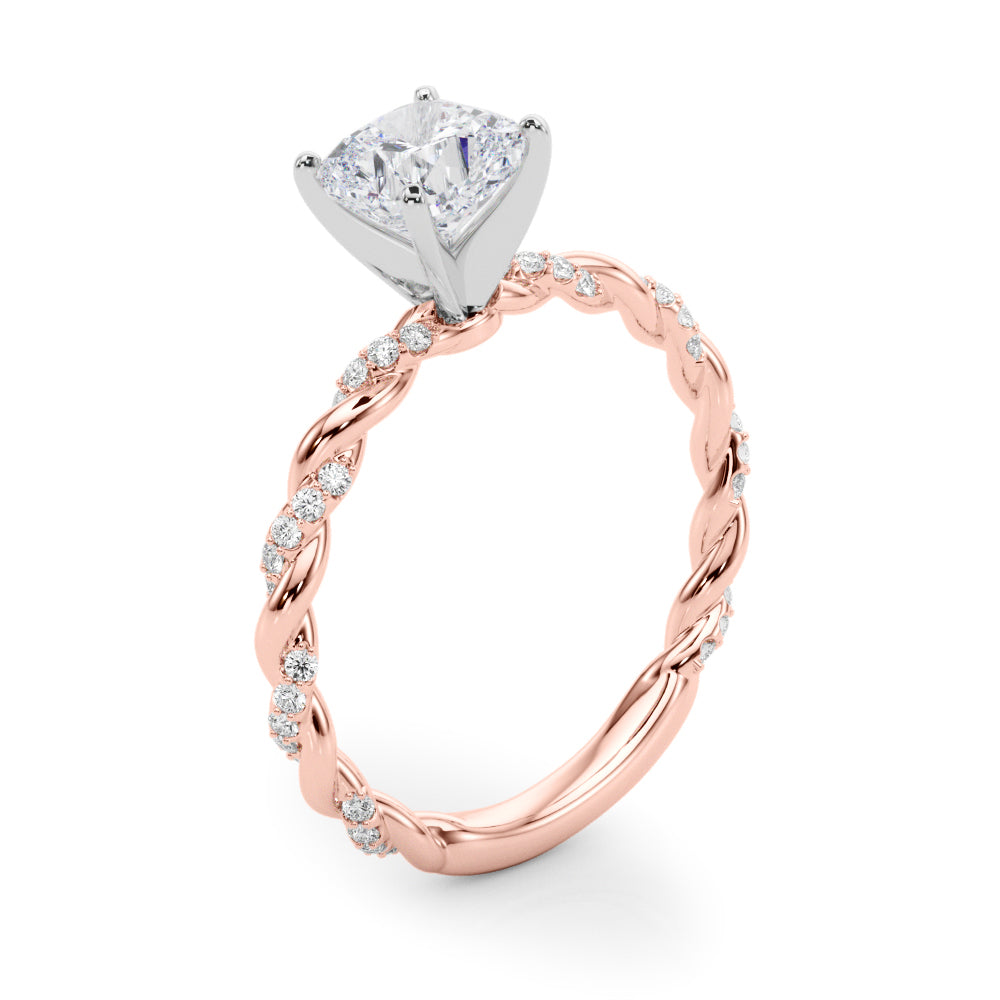Engagement Ring with Twisted Shank