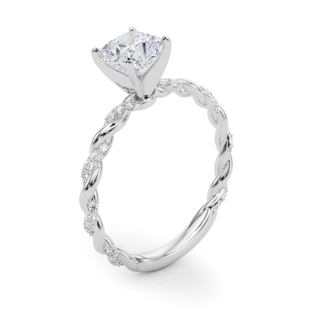 Engagement Ring with Twisted Shank