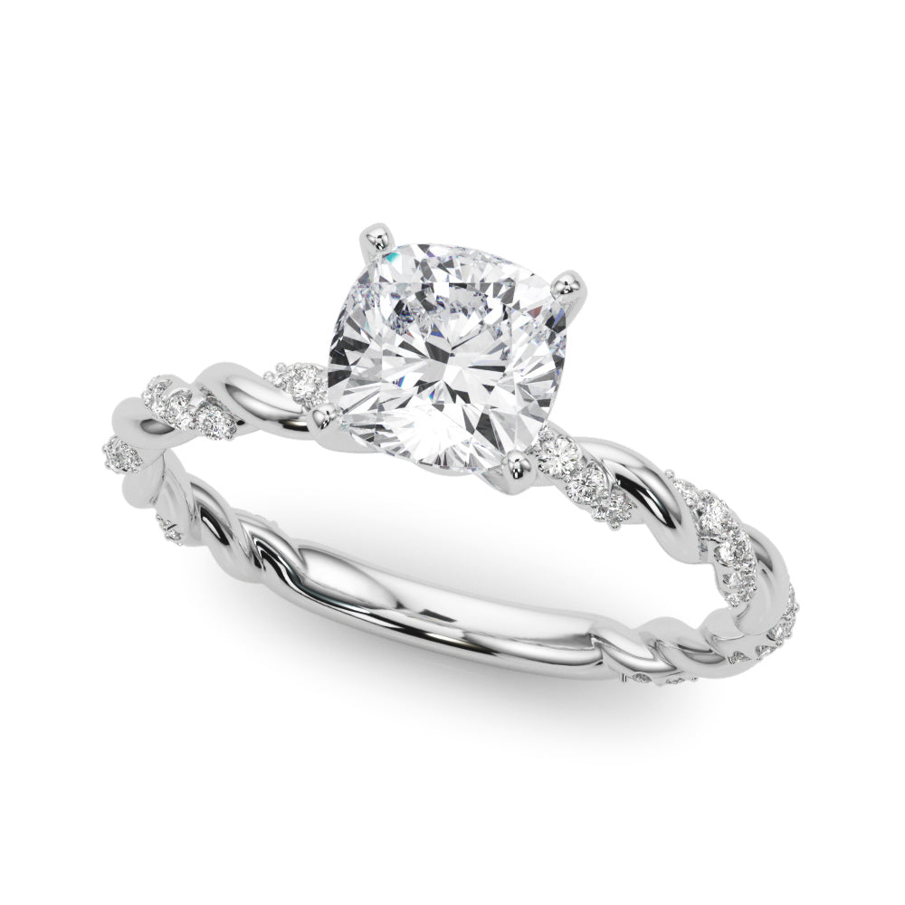 Engagement Ring with Twisted Shank