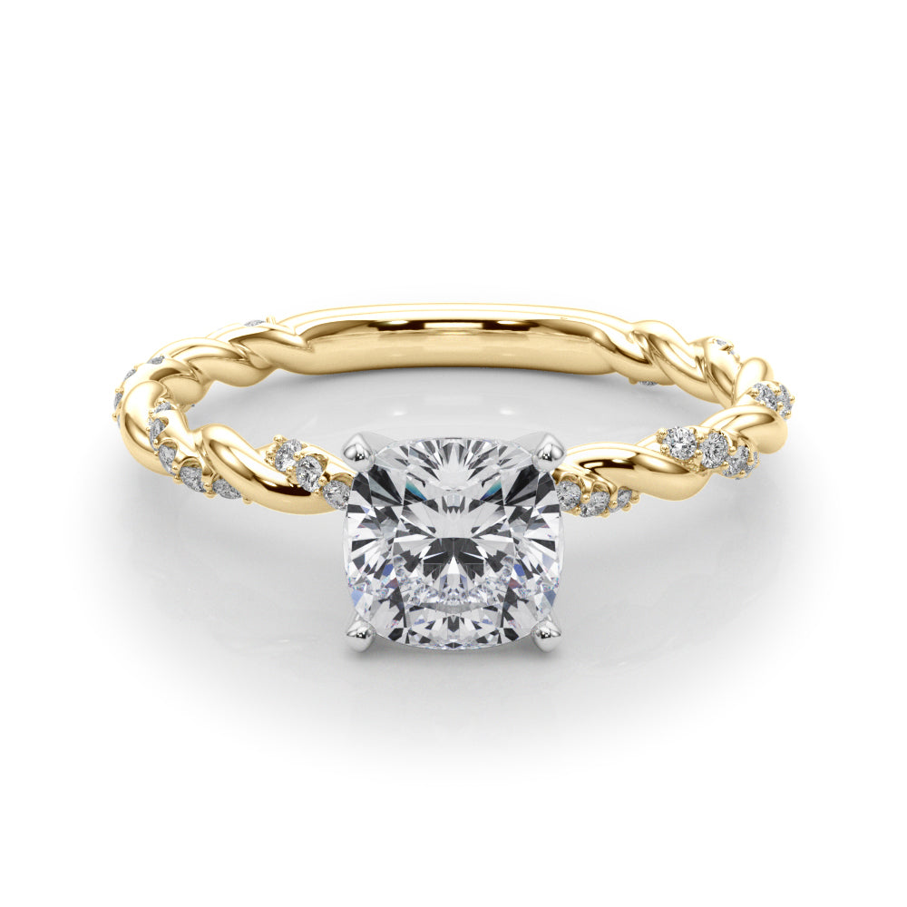 Engagement Ring with Twisted Shank