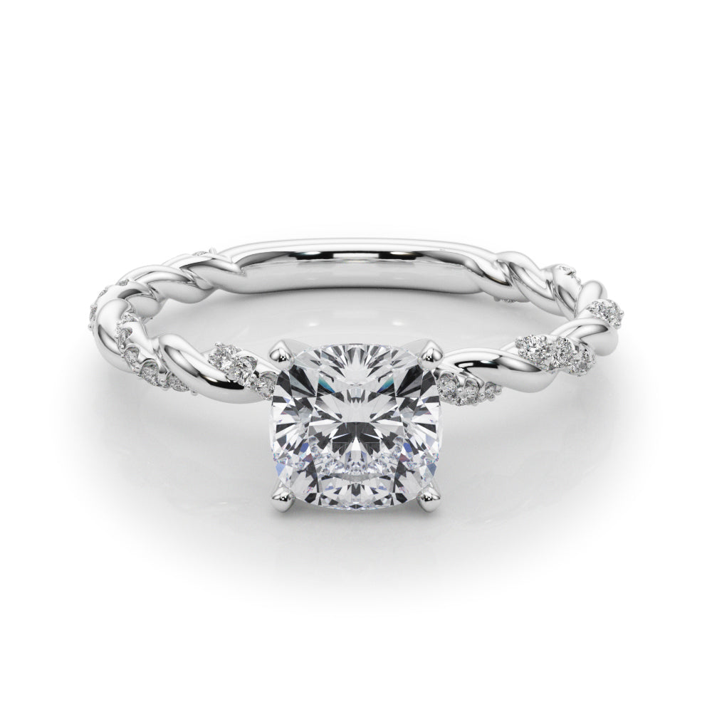 Engagement Ring with Twisted Shank