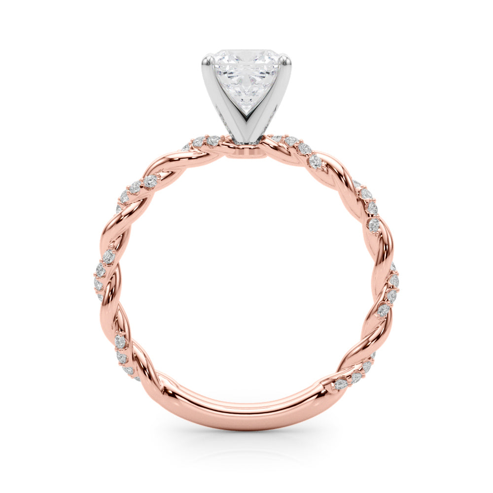 Engagement Ring with Twisted Shank