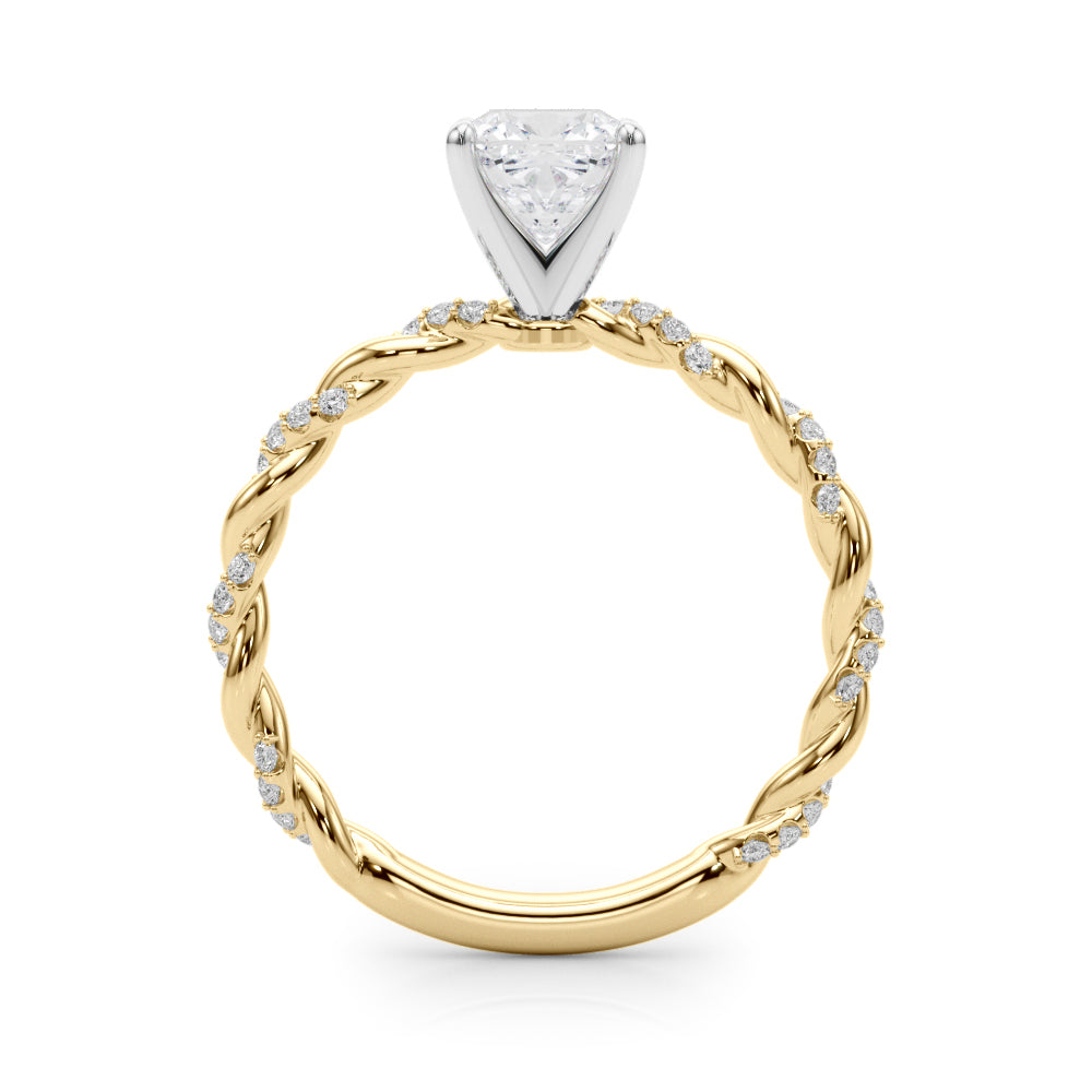 Engagement Ring with Twisted Shank