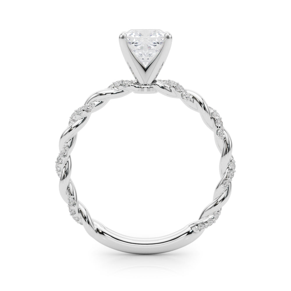 Engagement Ring with Twisted Shank