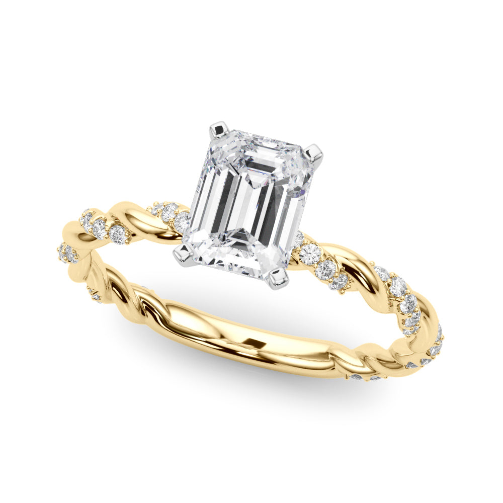 Engagement Ring with Twisted Shank