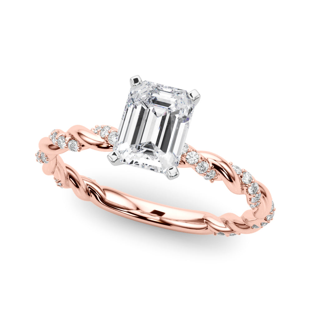 Engagement Ring with Twisted Shank