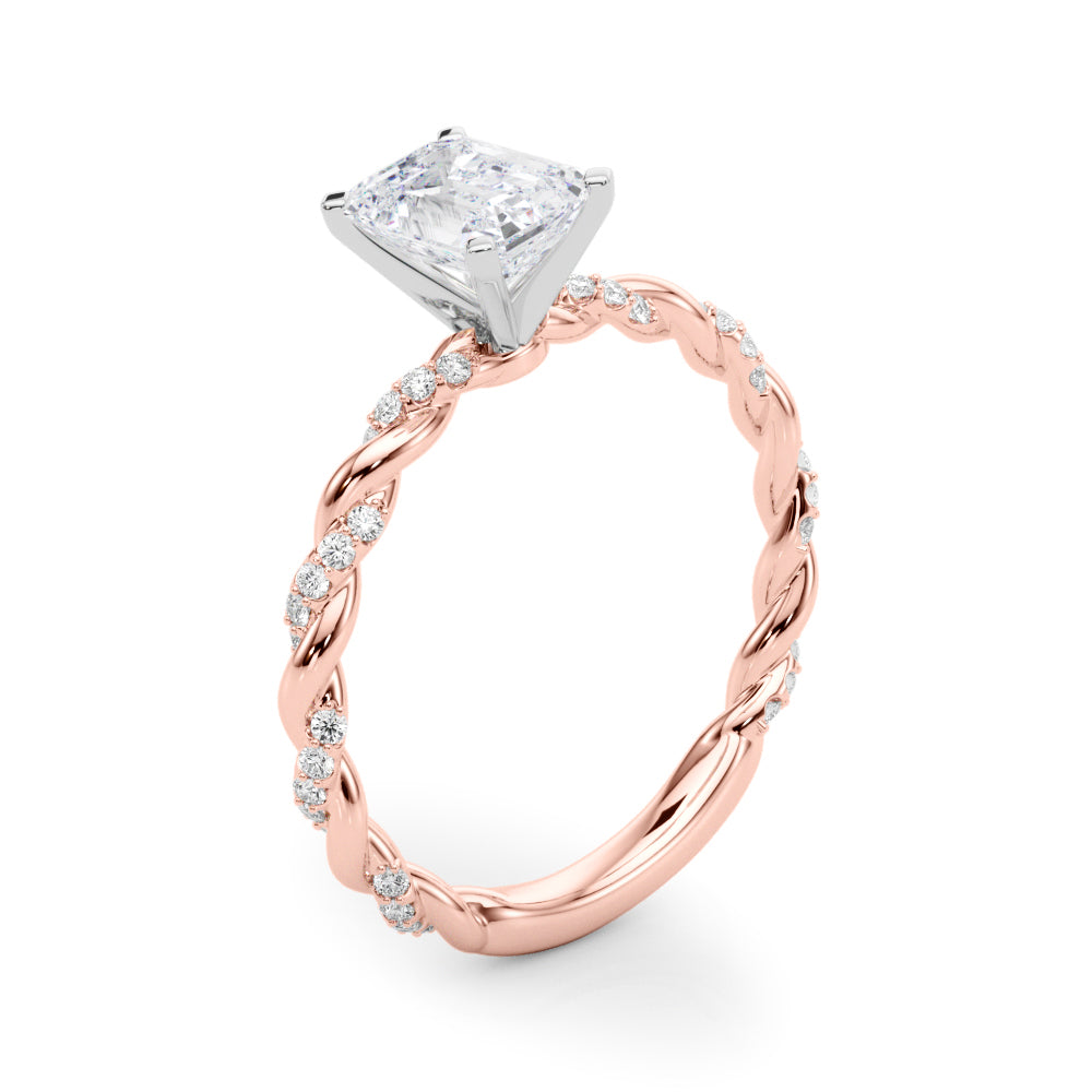 Engagement Ring with Twisted Shank