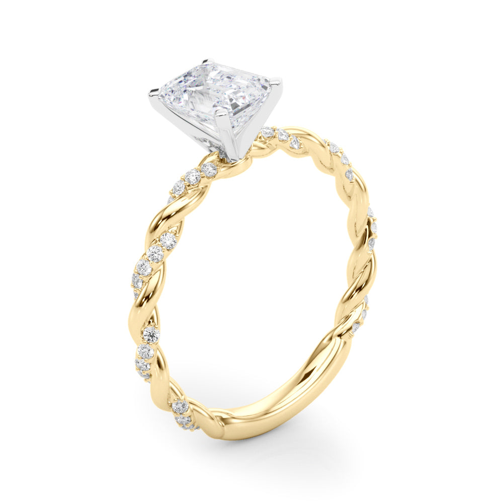 Engagement Ring with Twisted Shank