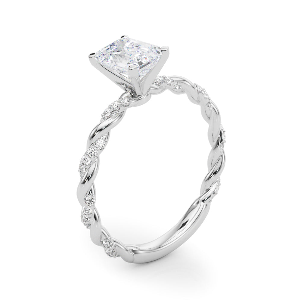 Engagement Ring with Twisted Shank