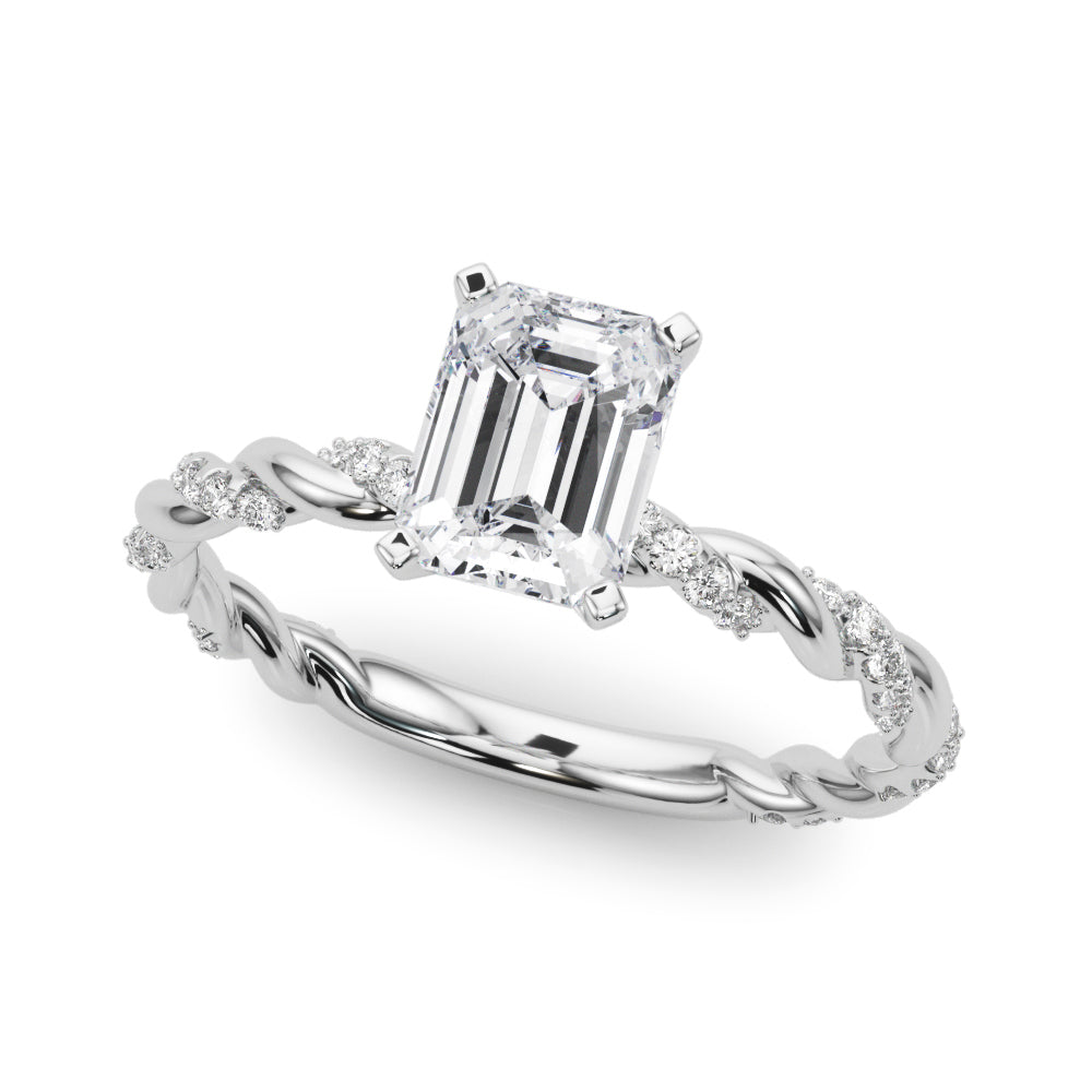 Engagement Ring with Twisted Shank