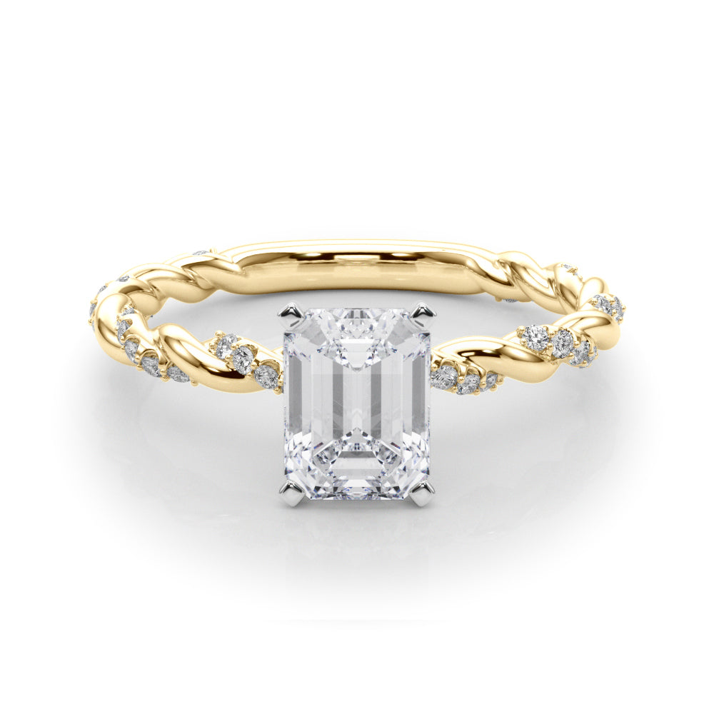Engagement Ring with Twisted Shank