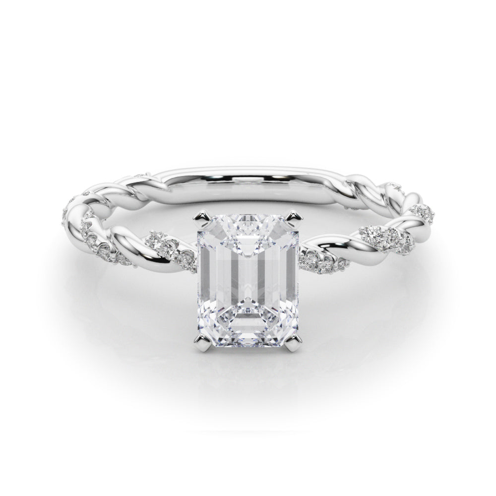Engagement Ring with Twisted Shank
