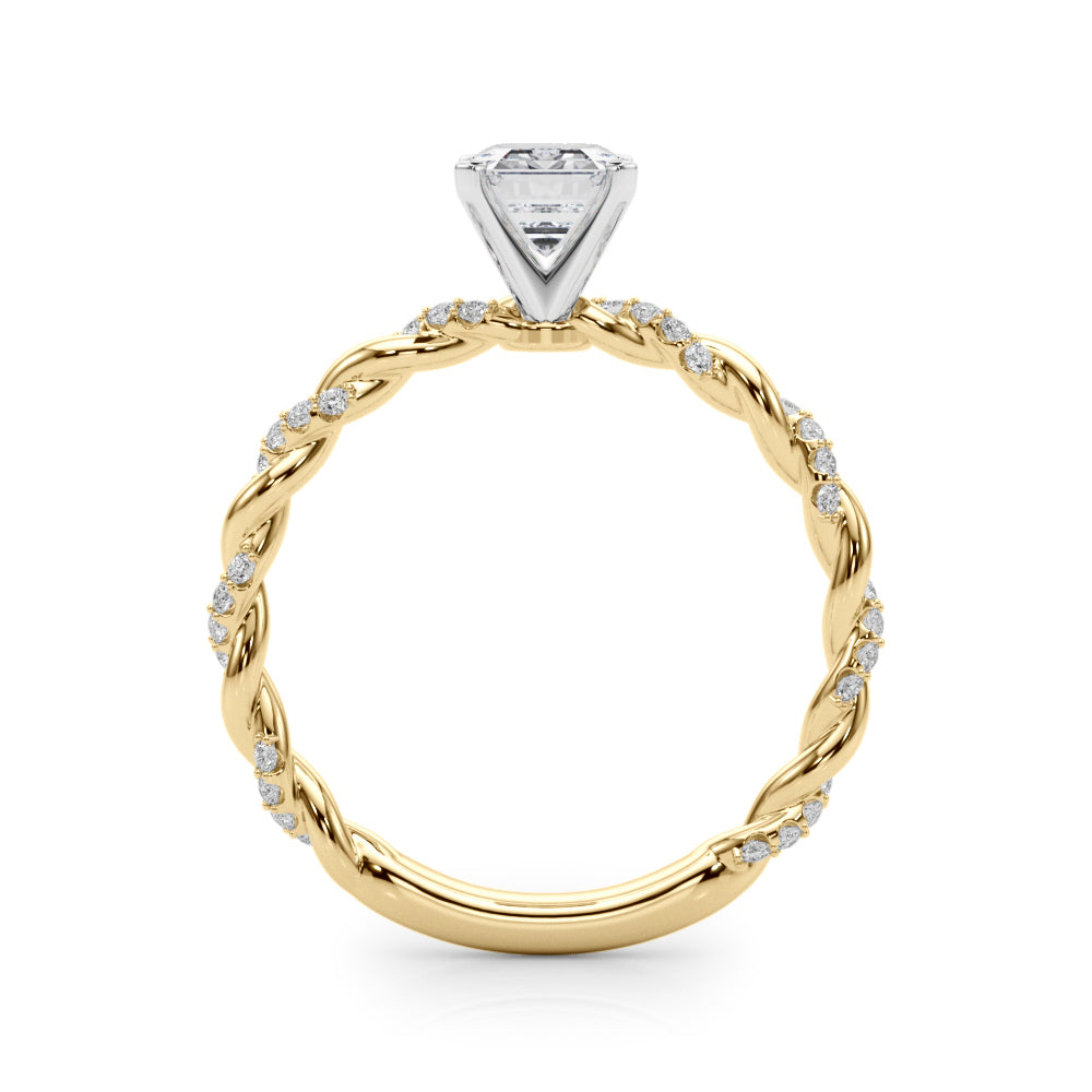 Engagement Ring with Twisted Shank