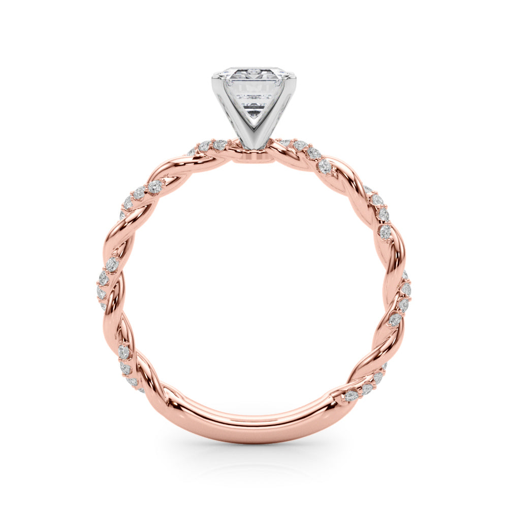 Engagement Ring with Twisted Shank