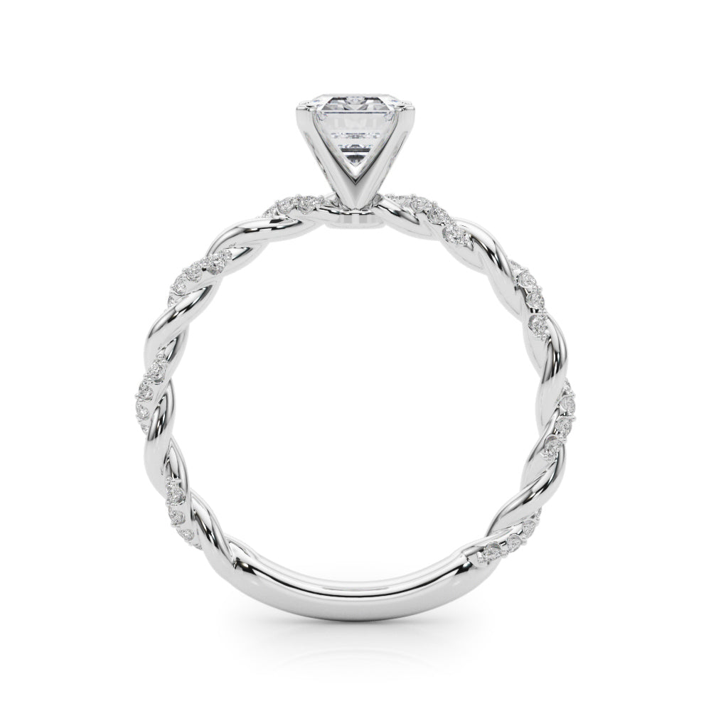 Engagement Ring with Twisted Shank