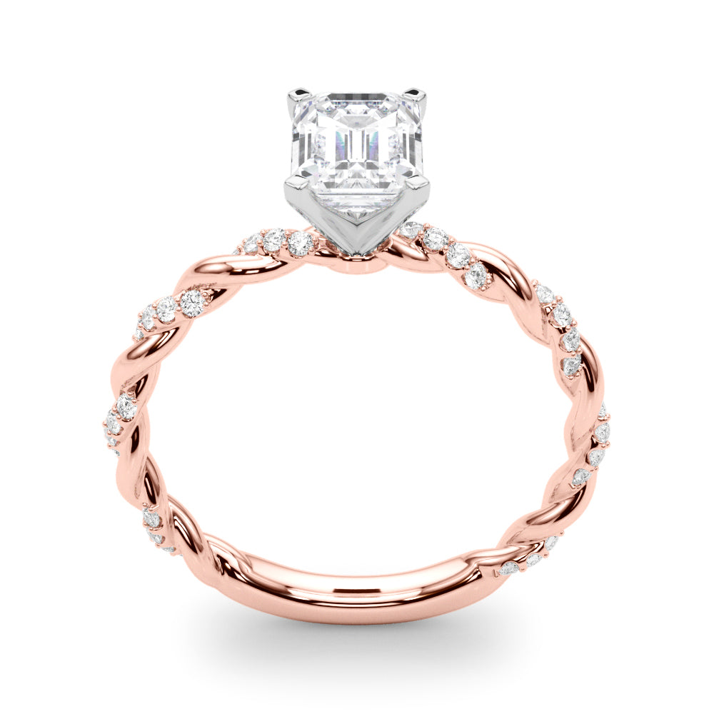 Engagement Ring with Twisted Shank