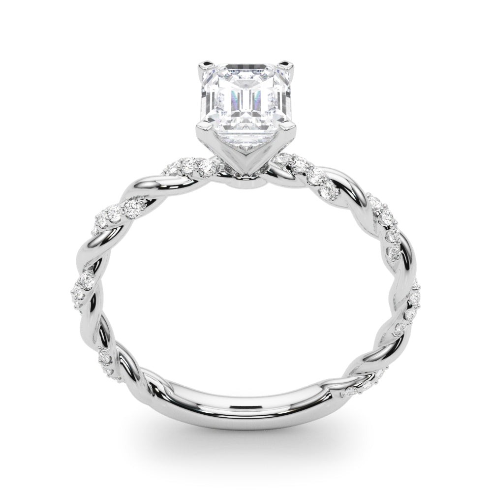 Engagement Ring with Twisted Shank