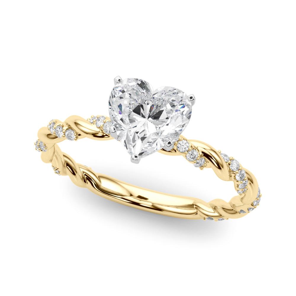 Engagement Ring with Twisted Shank