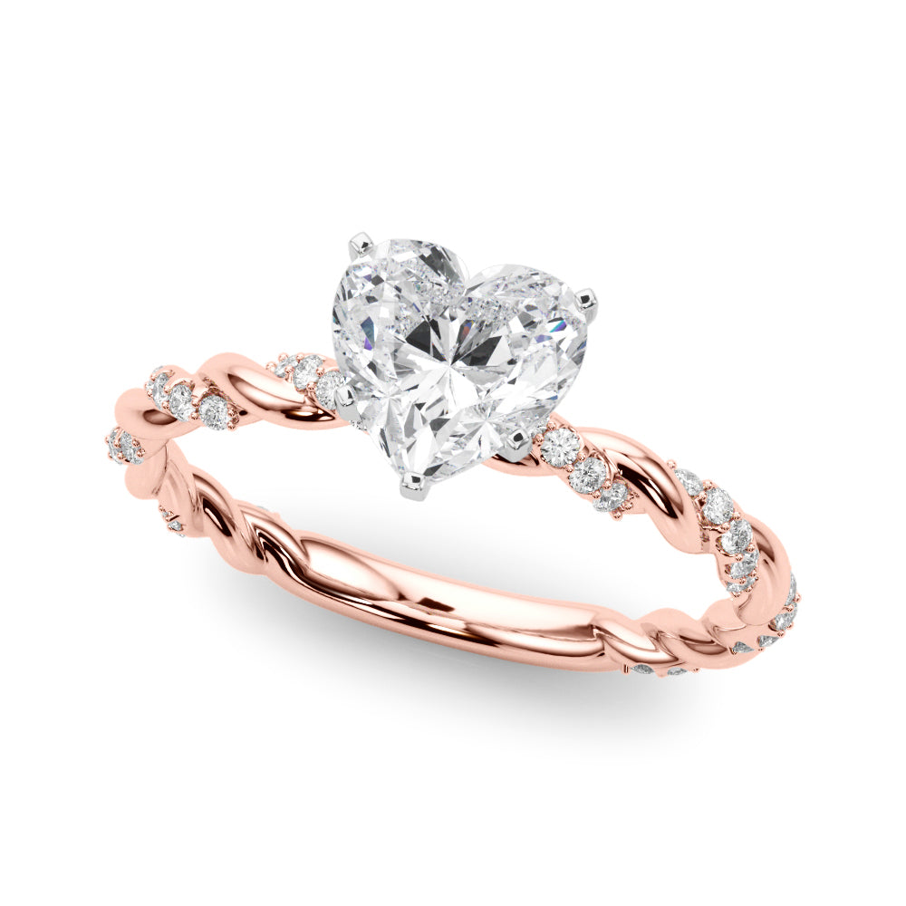 Engagement Ring with Twisted Shank
