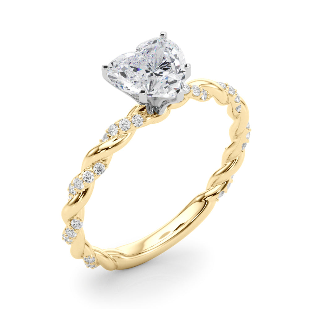 Engagement Ring with Twisted Shank