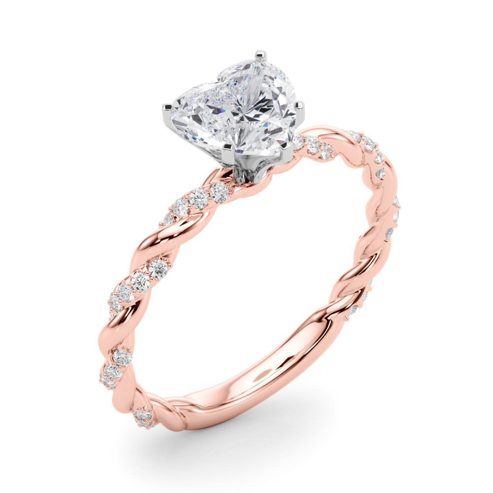 Engagement Ring with Twisted Shank