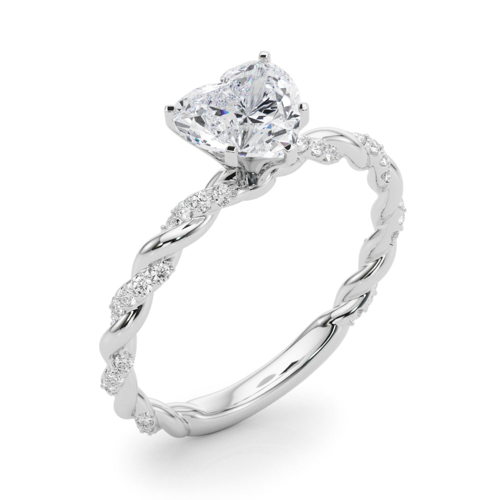 Engagement Ring with Twisted Shank