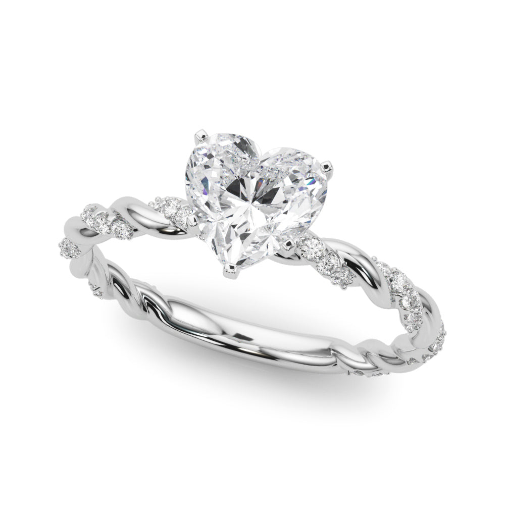 Engagement Ring with Twisted Shank