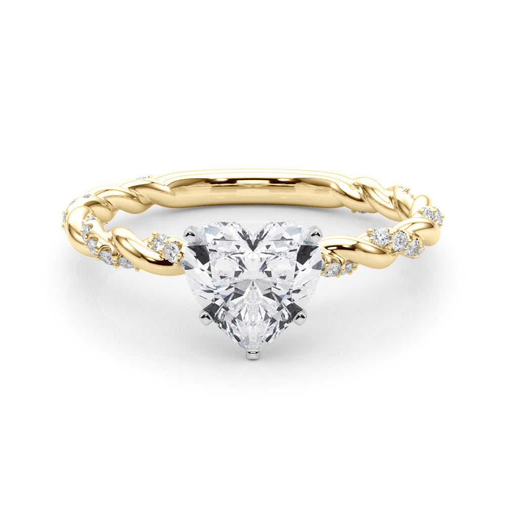 Engagement Ring with Twisted Shank