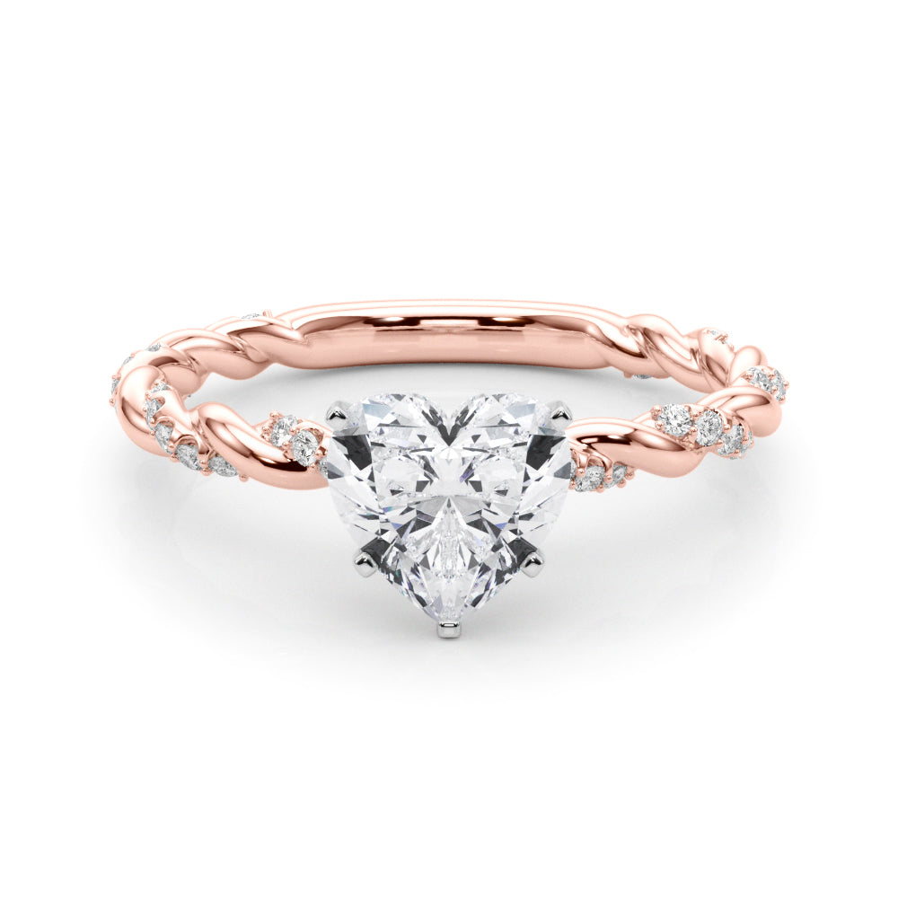 Engagement Ring with Twisted Shank