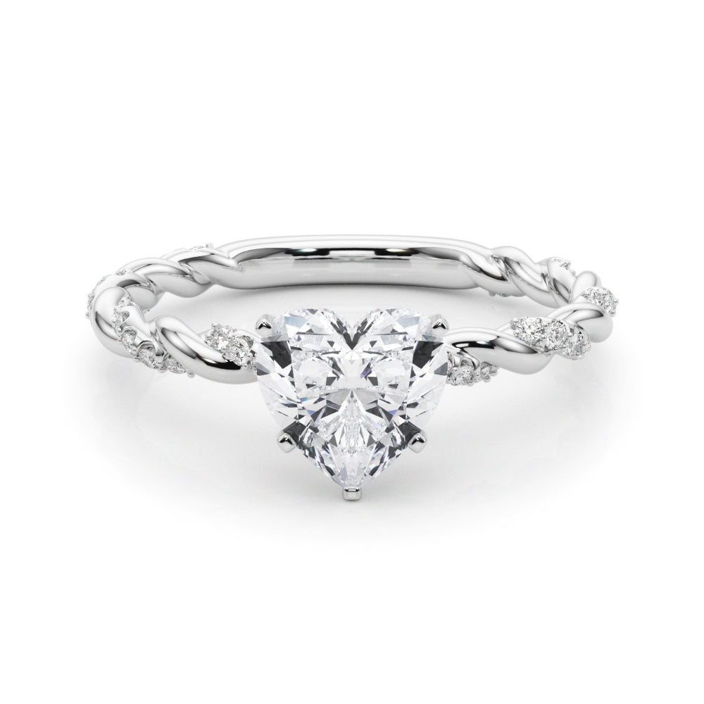 Engagement Ring with Twisted Shank