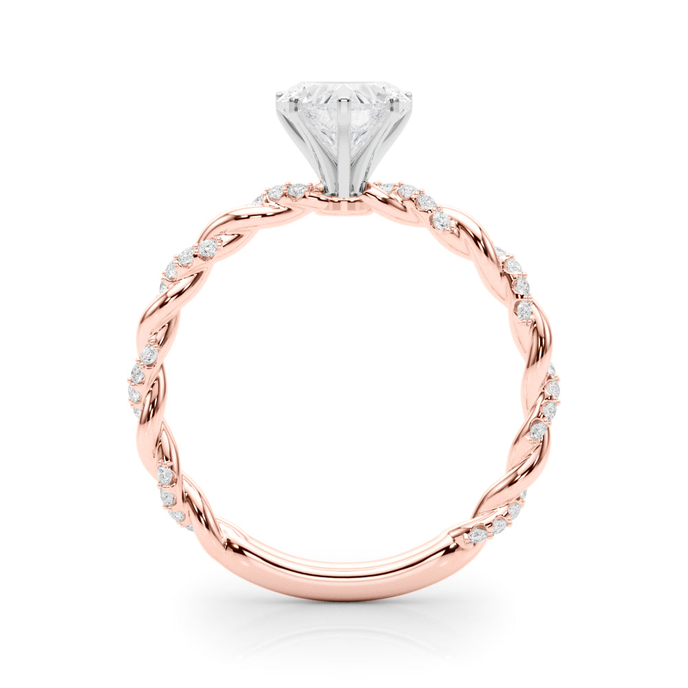 Engagement Ring with Twisted Shank