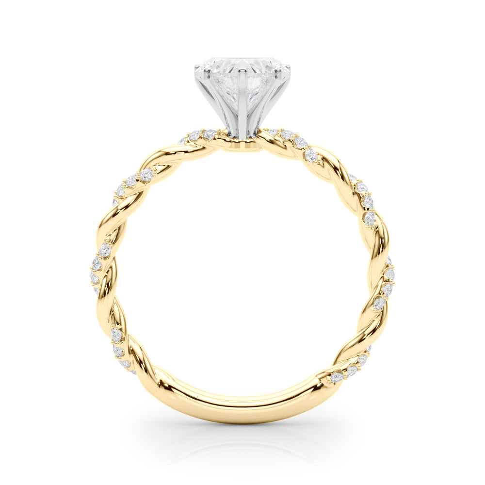 Engagement Ring with Twisted Shank