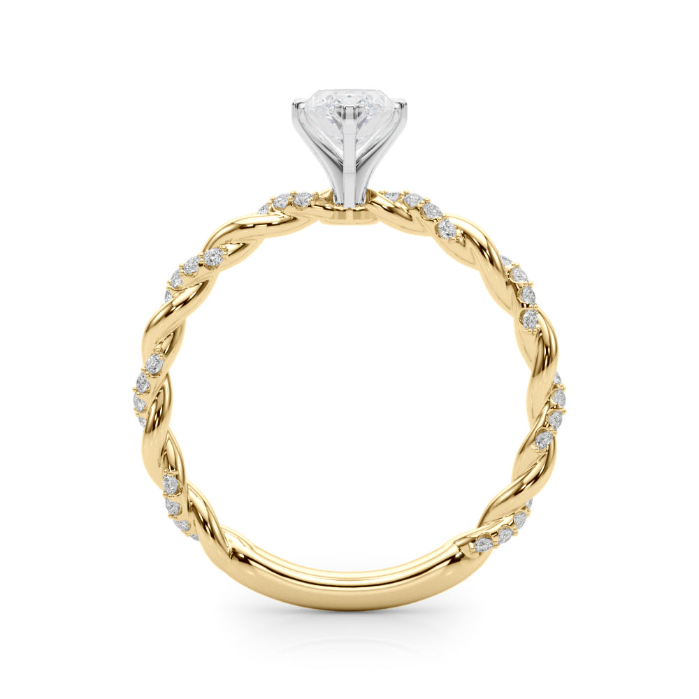 Engagement Ring with Twisted Shank