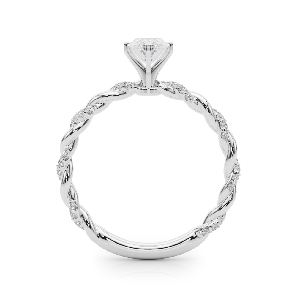 Engagement Ring with Twisted Shank
