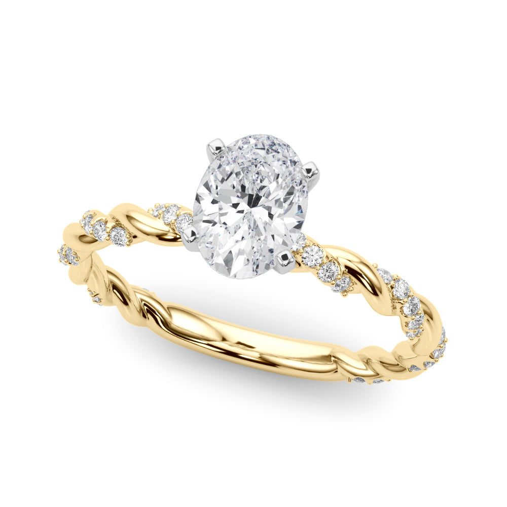 Engagement Ring with Twisted Shank