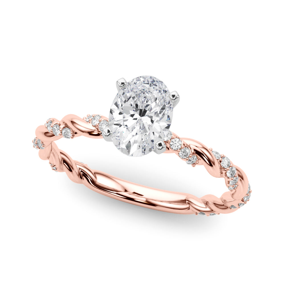 Engagement Ring with Twisted Shank