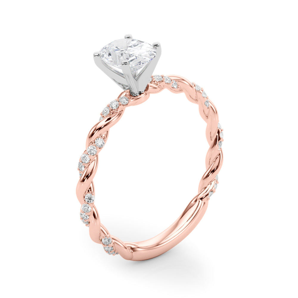 Engagement Ring with Twisted Shank