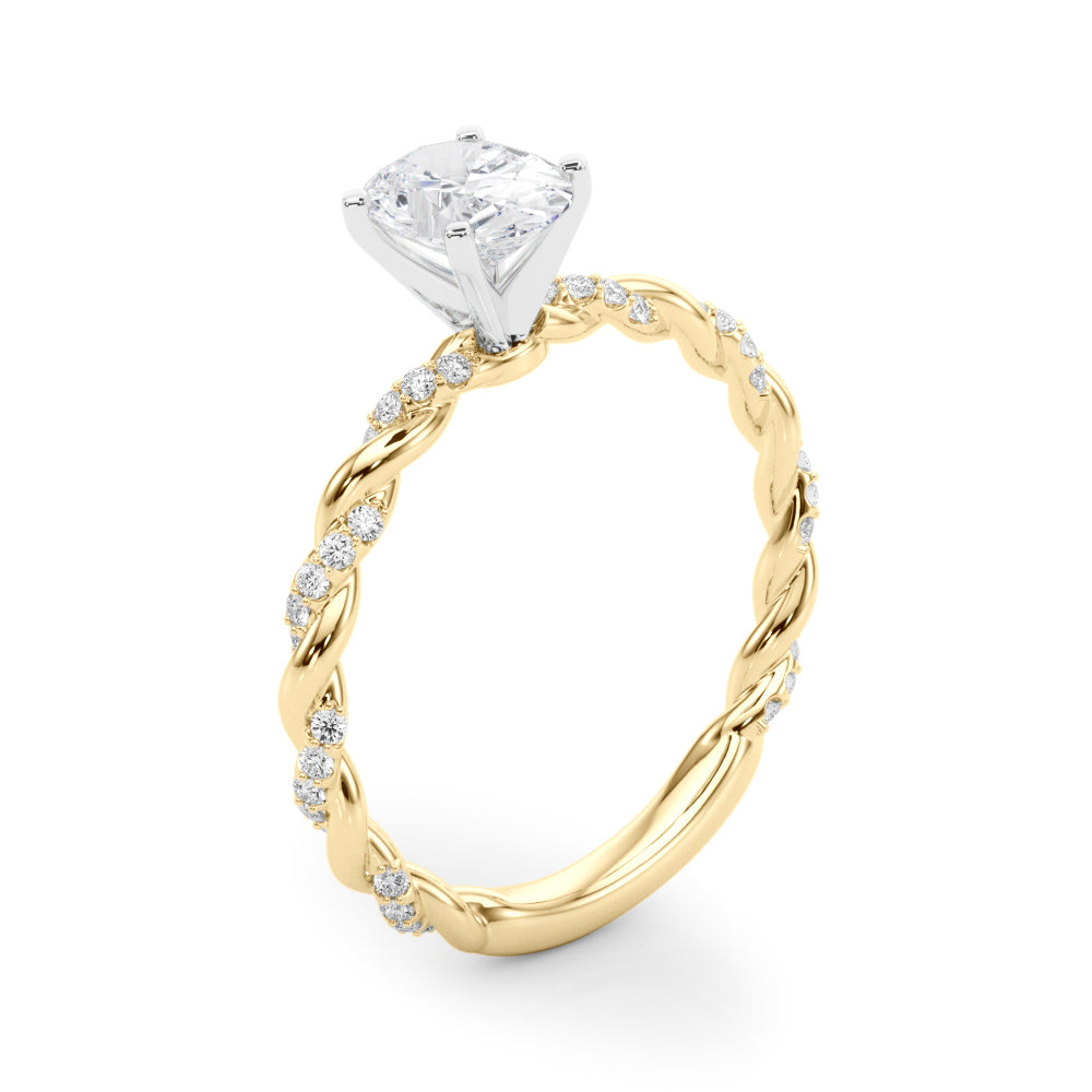 Engagement Ring with Twisted Shank