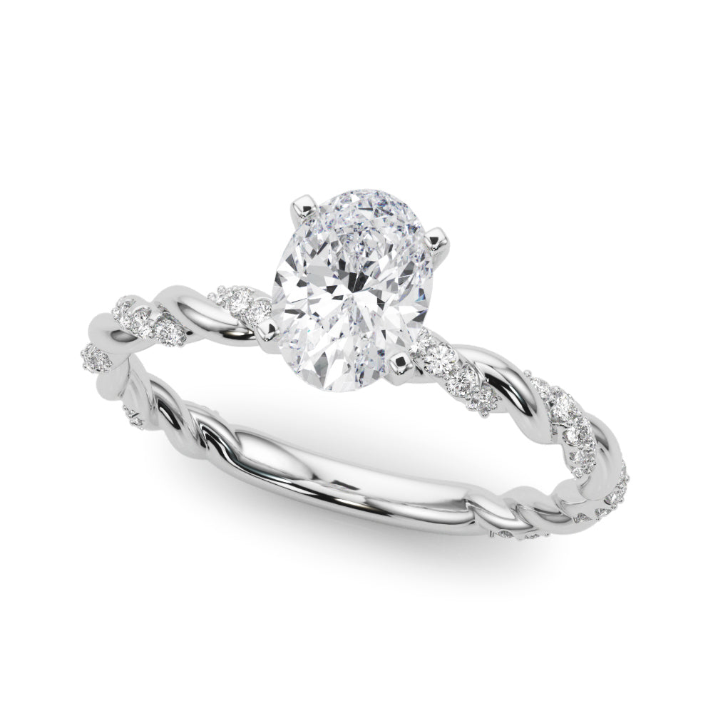 Engagement Ring with Twisted Shank