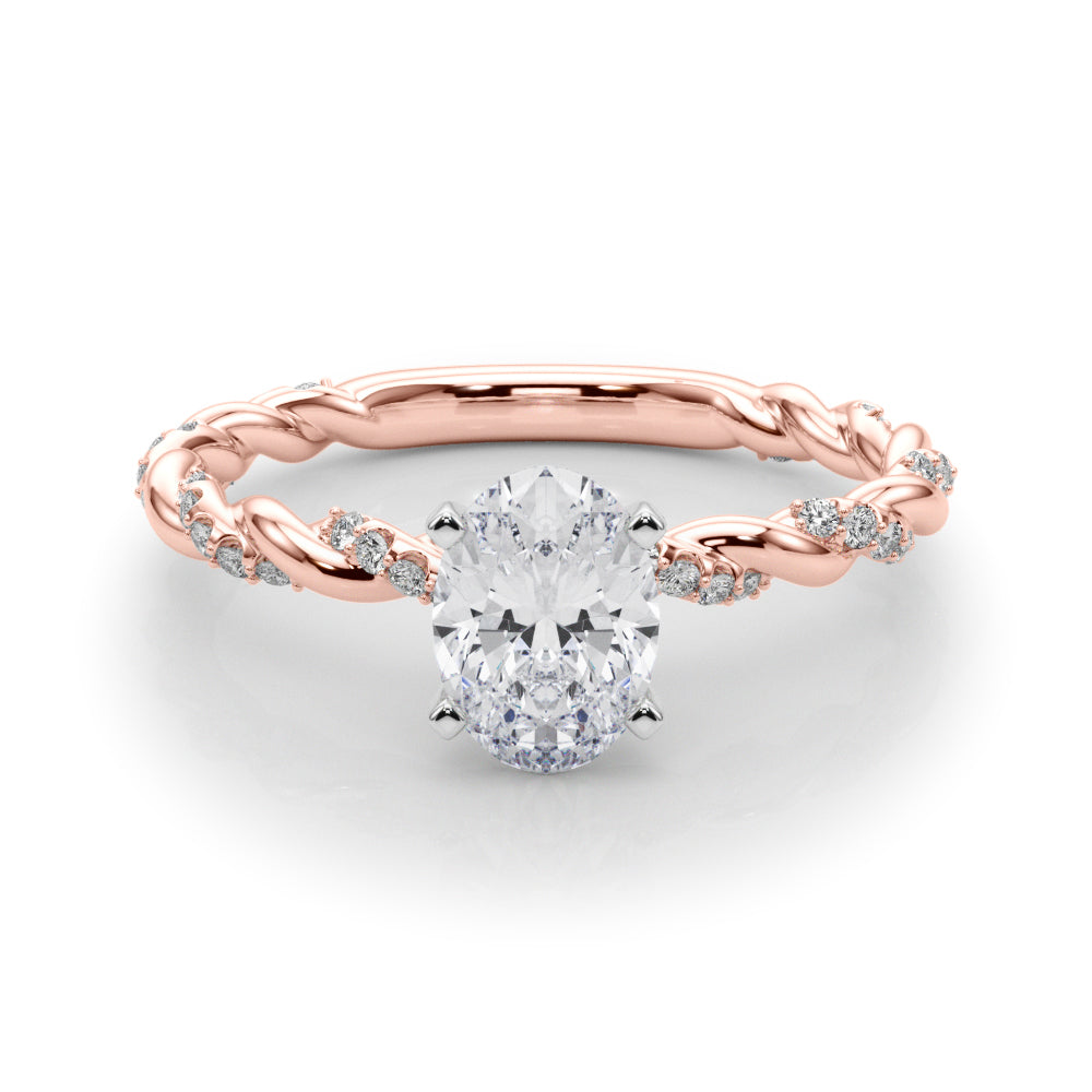 Engagement Ring with Twisted Shank